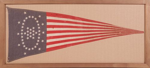 SCARCE 48-STAR AMERICAN PENNANT,