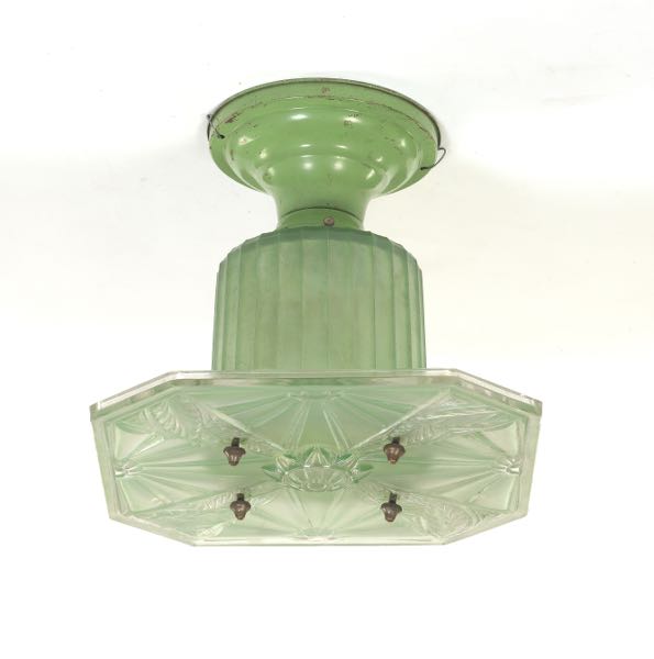 SCARCE ART DECO GLASS CEILING