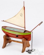 SCARCE BING TIN WIND-UP SAILBO