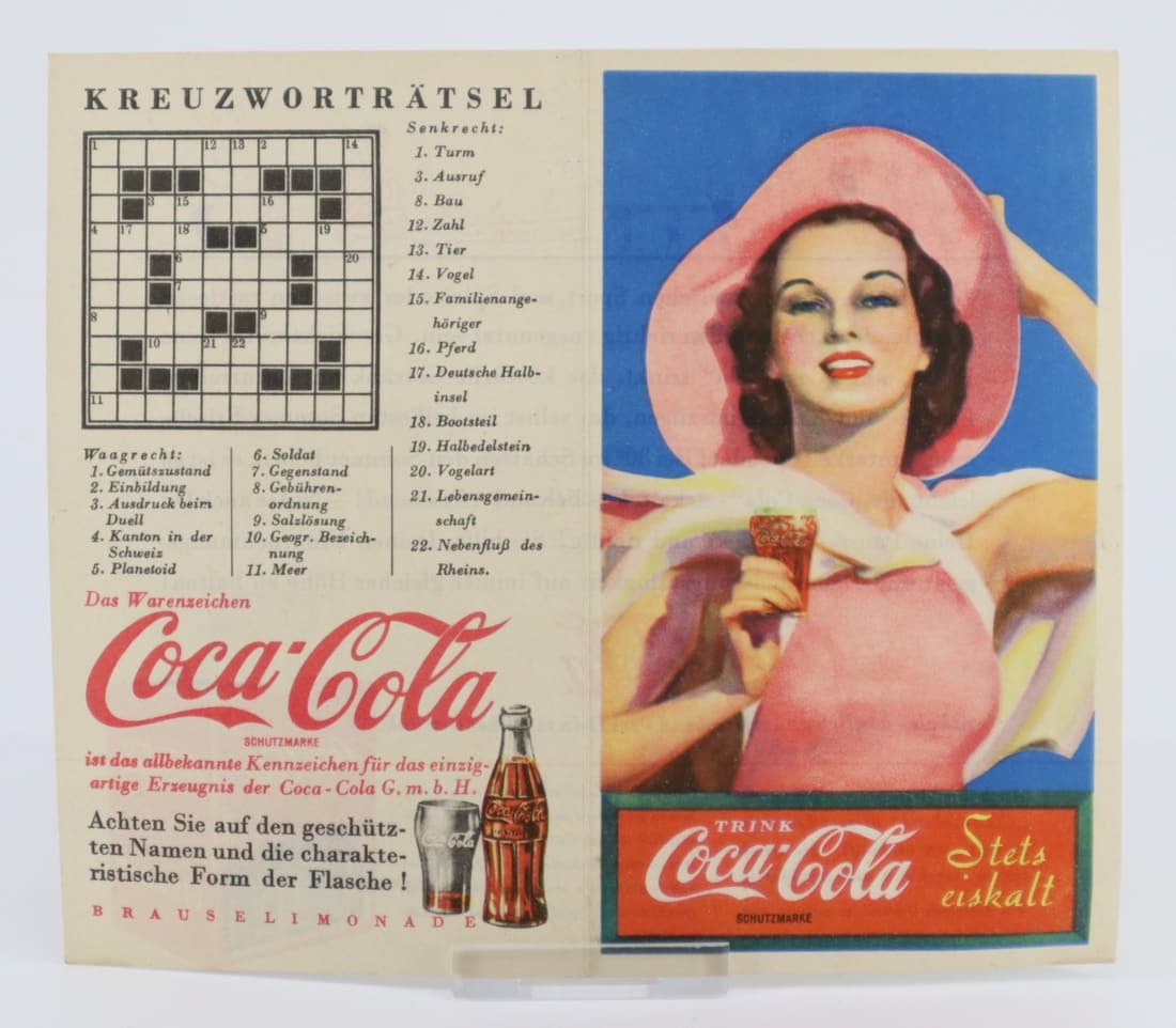 SCARCE GERMAN COCA COLA PAPER