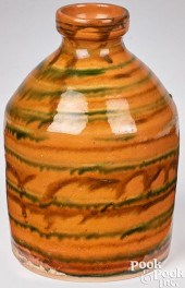 SCARCE NEW YORK REDWARE BOTTLE