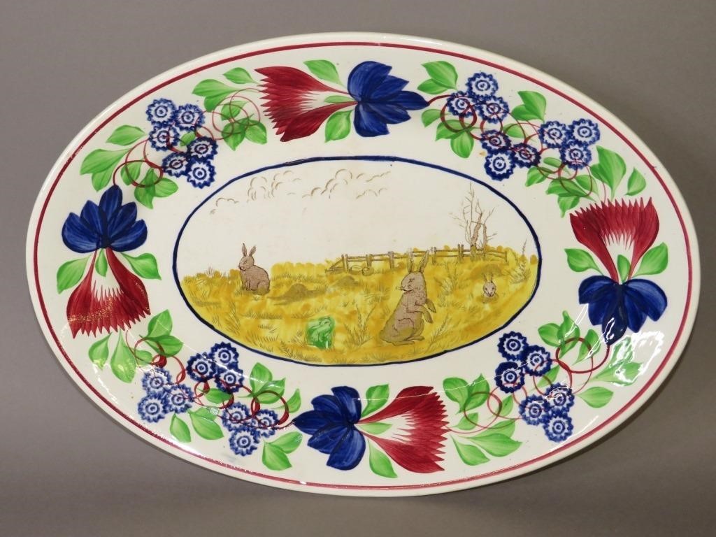 SCARCE OVAL RABBITWARE PATTERN