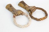SCARCE PAIR OF FIST CARVED BEC