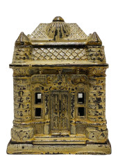 SCARCE POLYCHROME CAST IRON FO