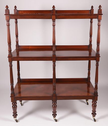 SCARCE REGENCY MAHOGANY DOUBLE WIDE