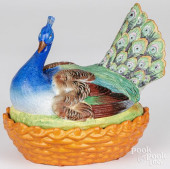 SCARCE STAFFORDSHIRE PEACOCK O