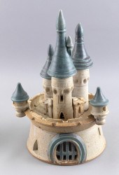 SCARGO POTTERY CASTLE-FORM BIR