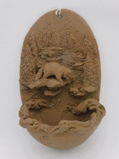 SCARGO POTTERY WALL POCKET, 20
