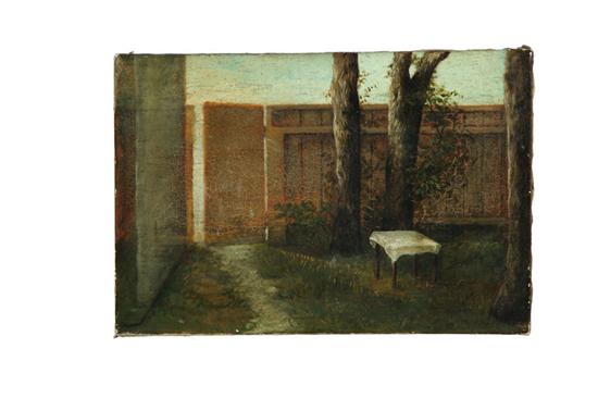 SCENE OF A YARD (AMERICAN SCHOOL 