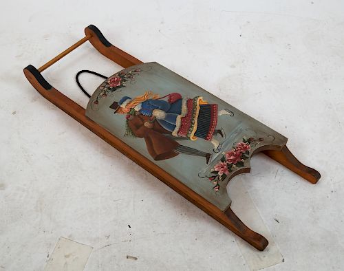 SCENIC HAND-PAINTED SLEIGH,