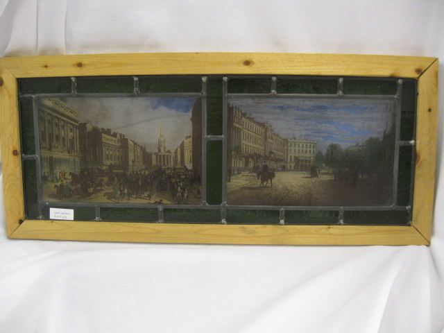 Scenic Stained Glass Window 19th
