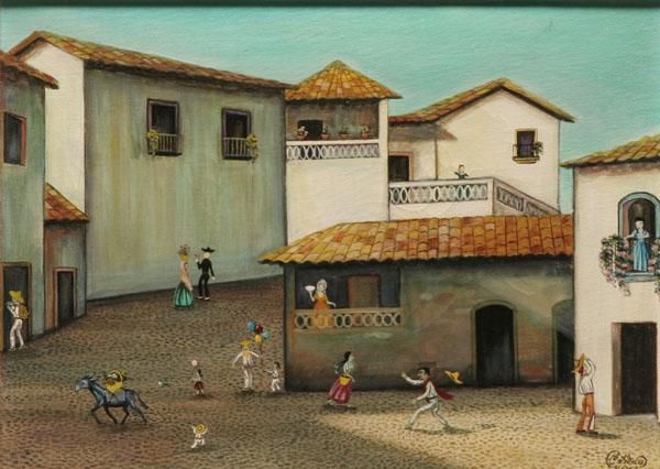 Scenic village in Mexico;