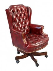 SCHAEFER MAROON LEATHER EXECUT