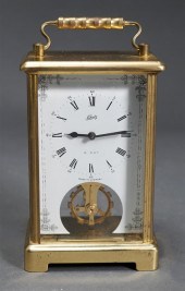SCHATZ BRASS 8-DAY CARRIAGE CL