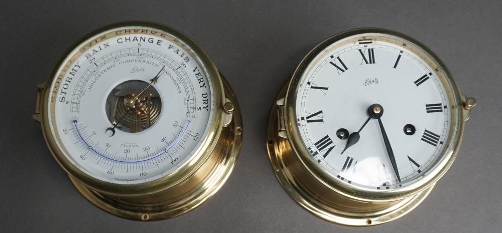 SCHATZ BRASS SHIP'S CLOCK AND