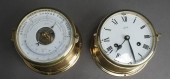 SCHATZ BRASS SHIP'S CLOCK AND