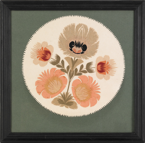 Scherenschnitte of flowers early