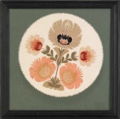 Scherenschnitte of flowers ear