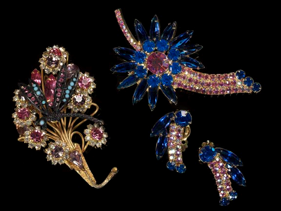Schiaparelli Rhinestone Floral