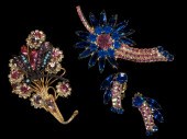 Schiaparelli Rhinestone Floral