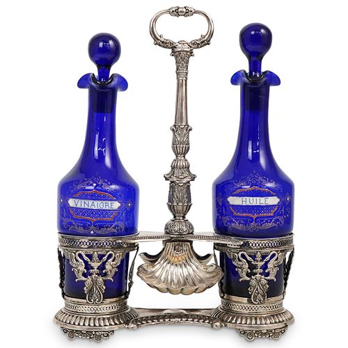 SCHIFF STERLING SILVER COBALT GLASS