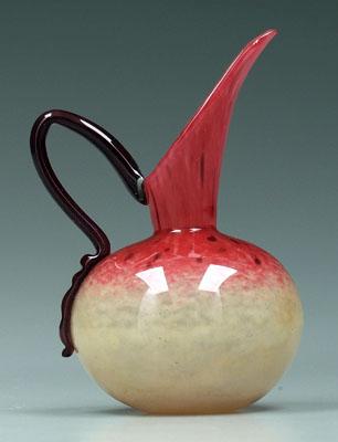 Schneider art glass pitcher,