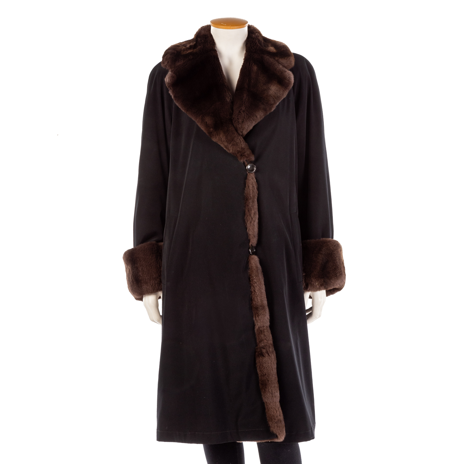 SCHNEIDERS SHEARED MINK-LINED