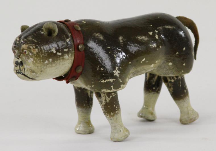 SCHOENHUT BULLDOG Painted eyes nose