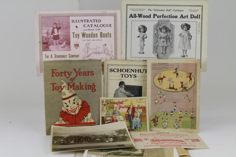 SCHOENHUT CATALOG AND PAPER LOT