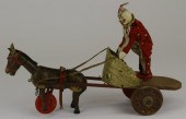 SCHOENHUT CLOWN ON CHARIOT Red
