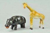 SCHOENHUT HIPPO AND GIRAFFE Jo