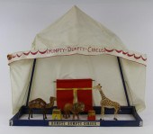 SCHOENHUT TENT & ANIMALS Glass
