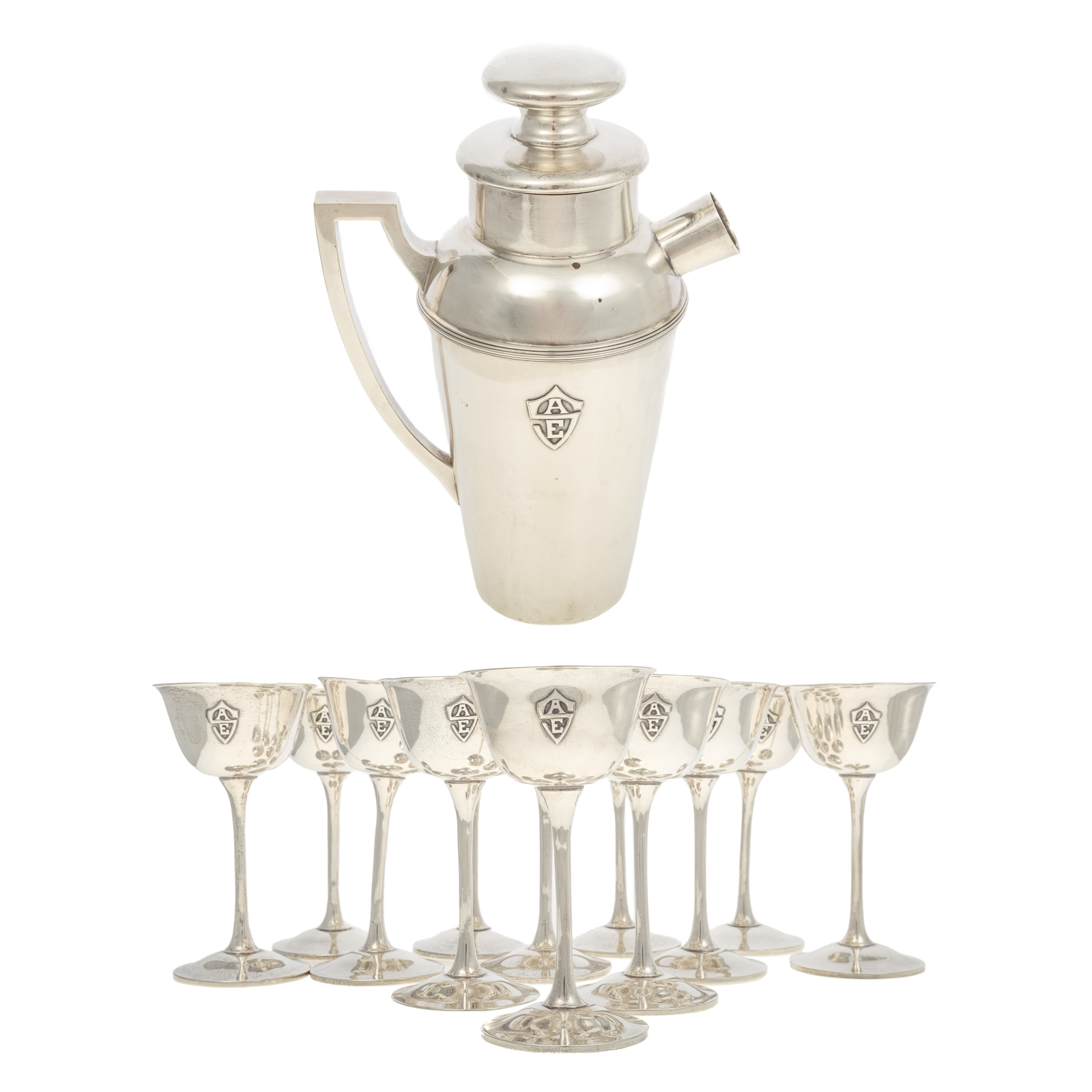 SCHOFIELD STERLING LIQUOR SET