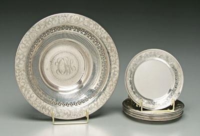 Schofield sterling plates, seven