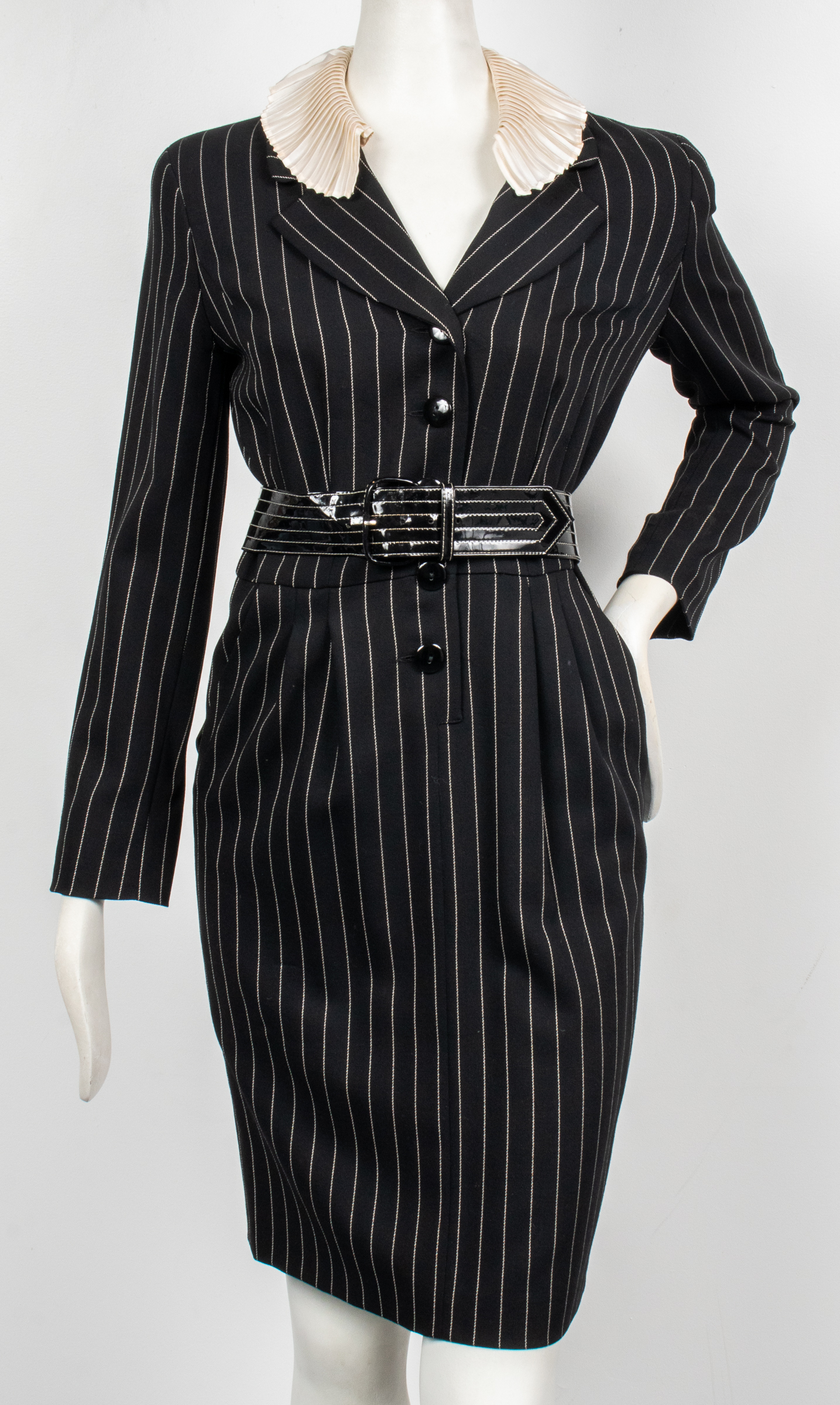 SCHON DESIGNER PINSTRIPE BLAZER