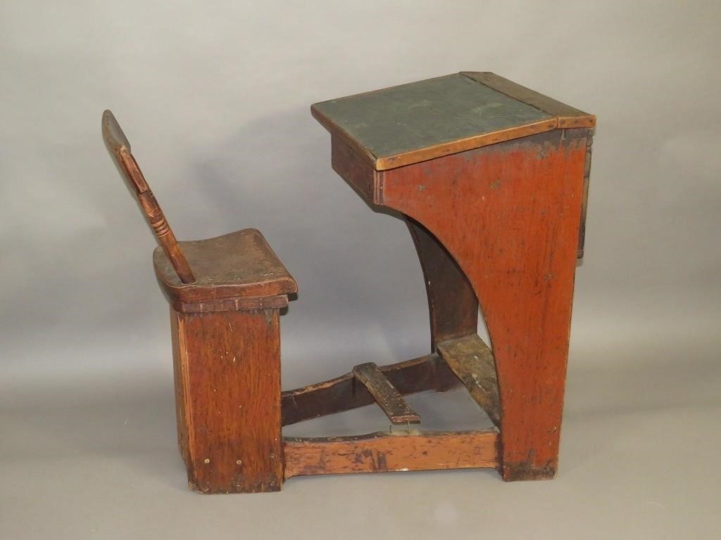 SCHOOL DESK AND CHAIRca. 1850;