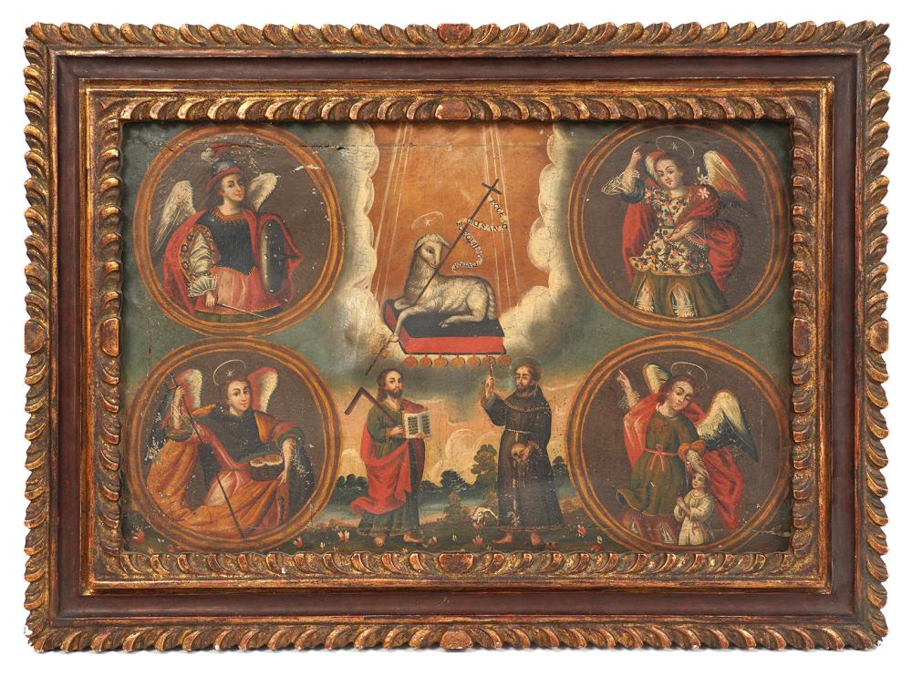 SCHOOL OF CUZCO OIL ON CANVAS