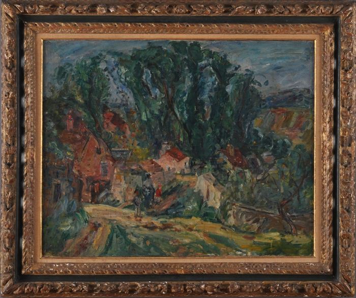 SCHOOL OF PARIS: "PAYSAGE" Oil on