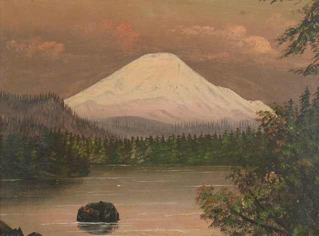 SCHOOL OF WILLIAM S. PARROTT oil on