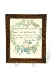 SCHOOLGIRL NEEDLEWORK.  Americ