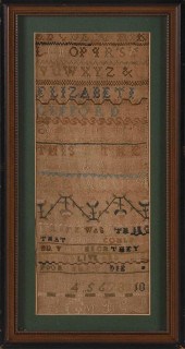 SCHOOLGIRL NEEDLEWORK SAMPLER
