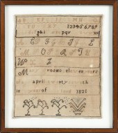 SCHOOLGIRL NEEDLEWORK SAMPLER