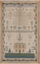 SCHOOLGIRL NEEDLEWORK SAMPLER