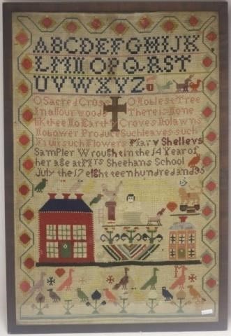 SCHOOLGIRL SAMPLER WROUGHT BY