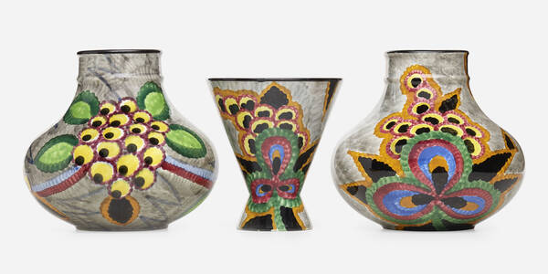 SCHRAMBERG MAJOLIKAFABRIK, vases,