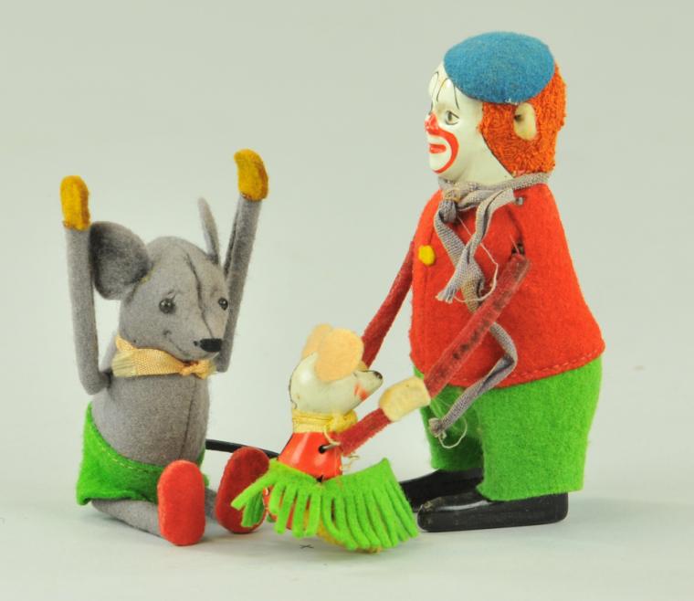 SCHUCO CLOWN DANCING WITH MOUSE AND