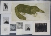 SCHWARTZ Aubrey. 8 Etchings/In