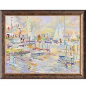 SCHWARTZ, LARGE OIL OR ACRYLIC