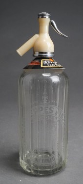 SCHWEPPES ETCHED GLASS SODA WA