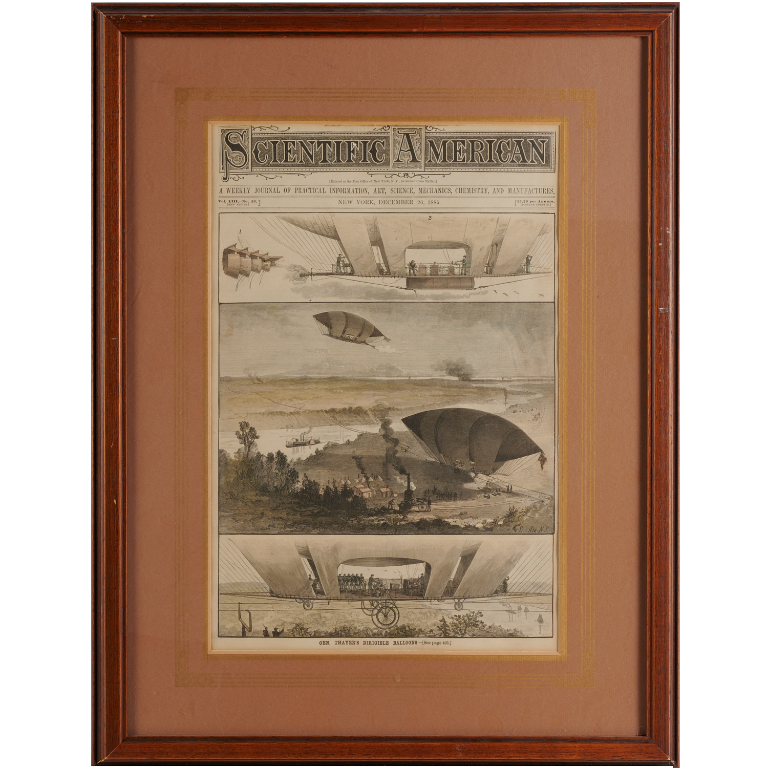 SCIENTIFIC AMERICAN 1885 DIRIGIBLES